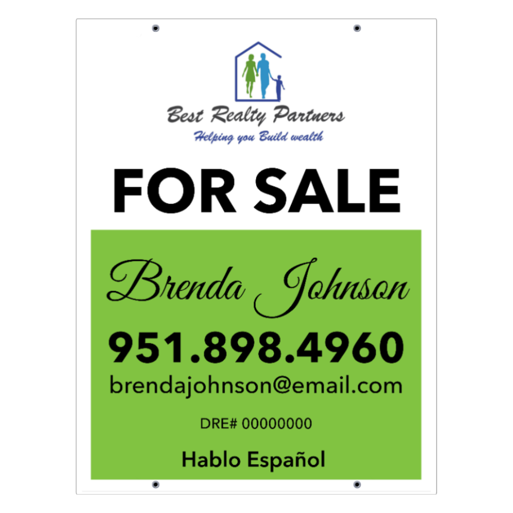 24x32 FOR SALE SIGN #1 - BEST REALTY PARTNERS