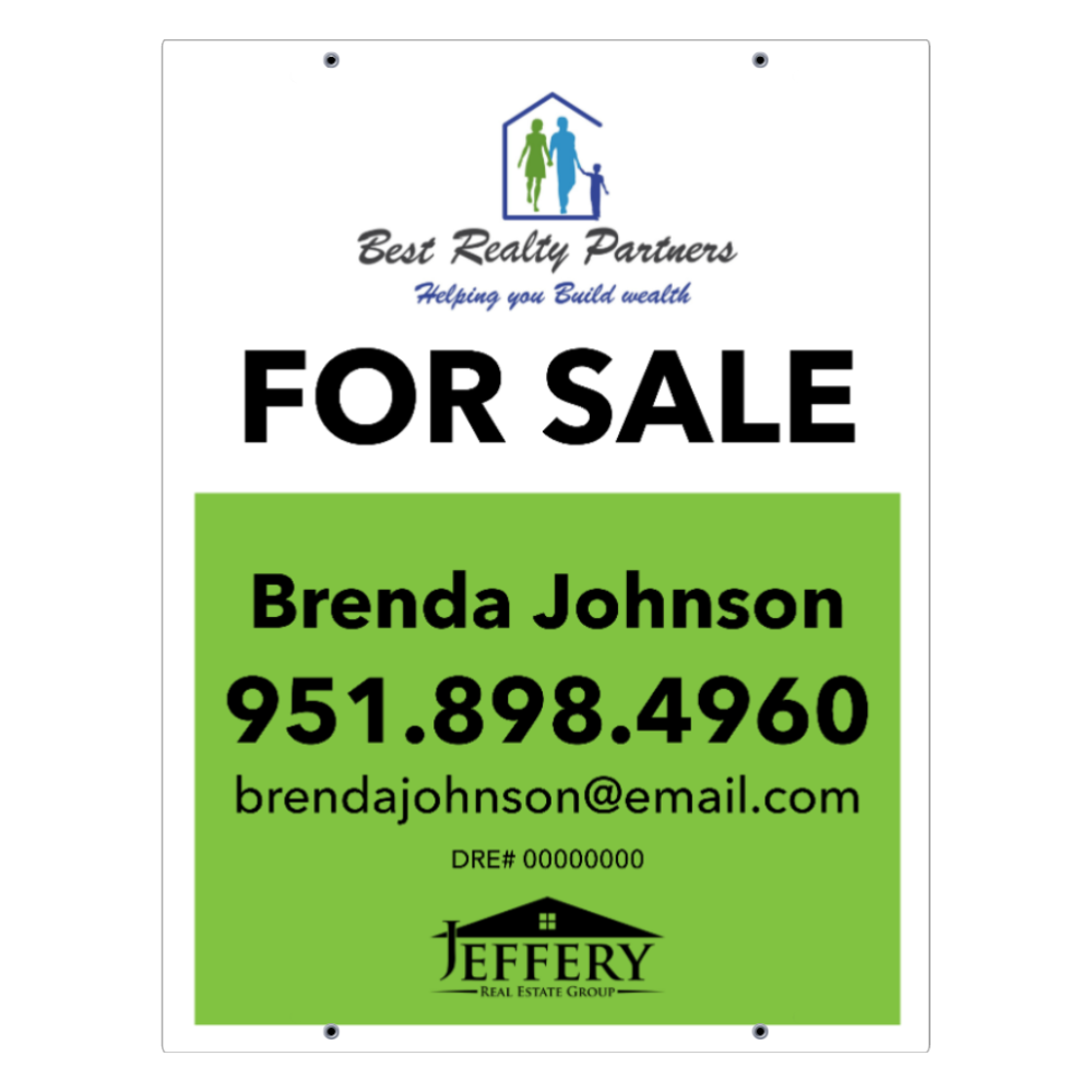 24x32 FOR SALE SIGN #2 - BEST REALTY PARTNERS
