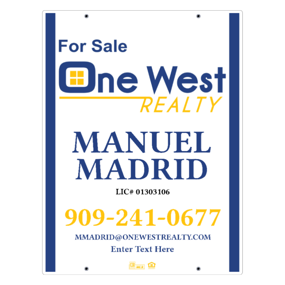 24x32 FOR SALE SIGN #1 - ONE WEST REALTY