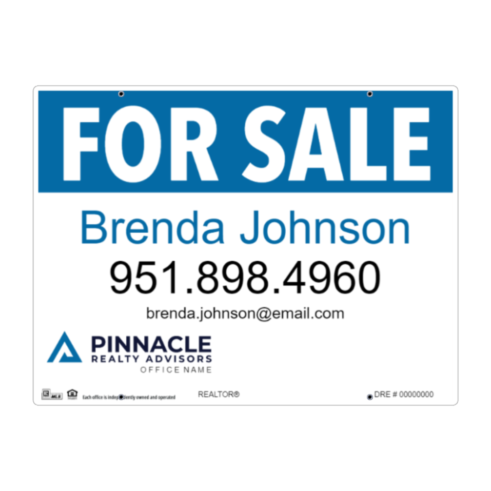 24x32 FOR SALE SIGN #6 - PINNACLE REALTY ADVISORS