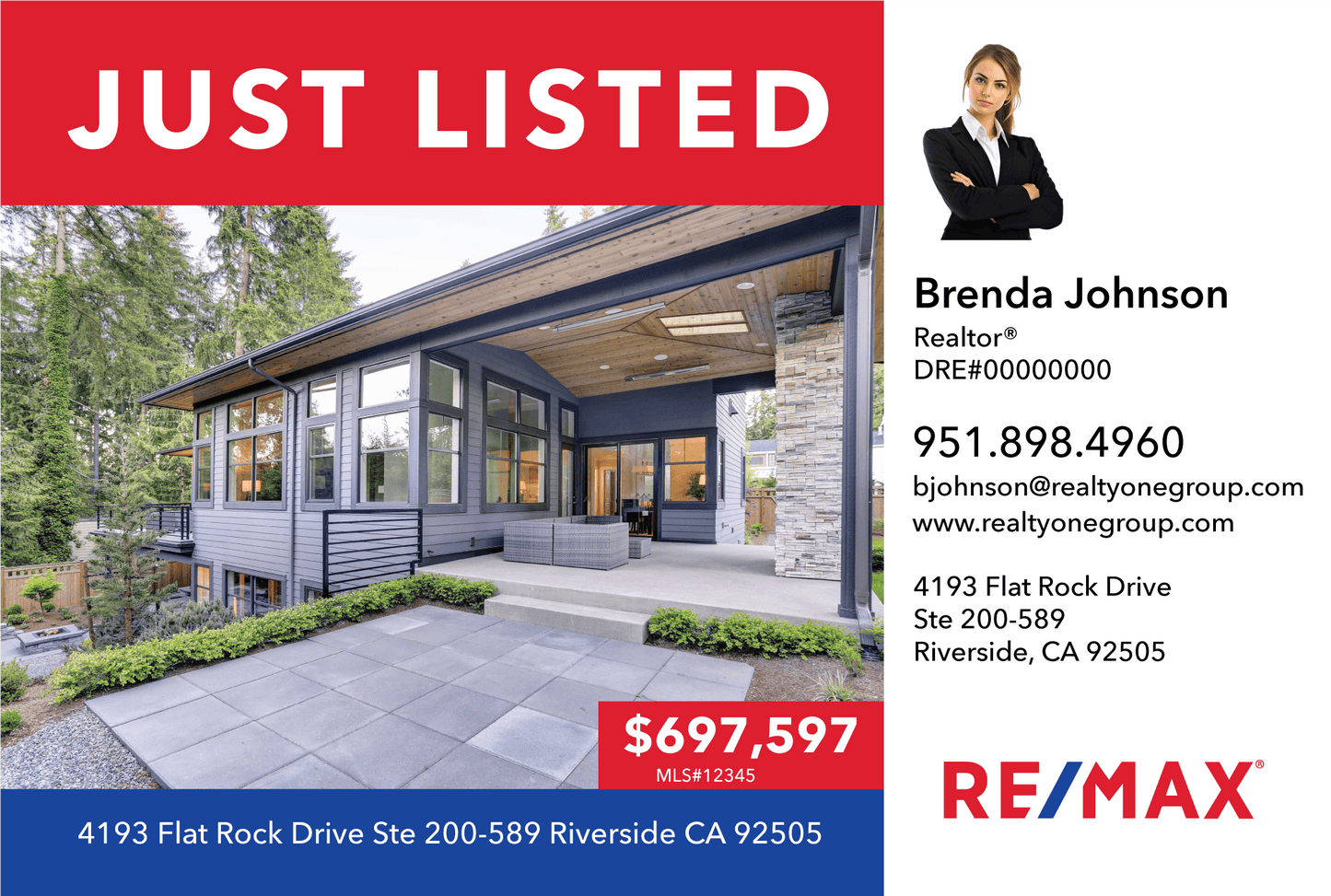 4x6 POSTCARD FRONT/BACK #1 - REMAX - Estate Prints