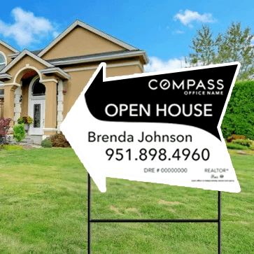 18x24 OPEN HOUSE SIGN #8- COMPASS - Estate Prints