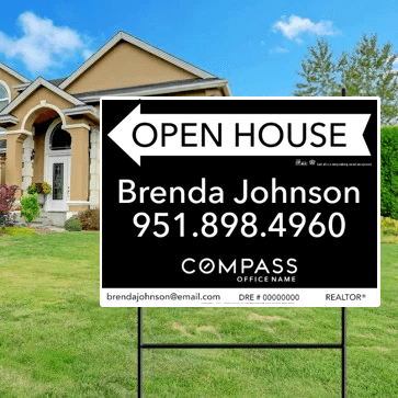 18x24 OPEN HOUSE SIGN #5 - COMPASS - Estate Prints