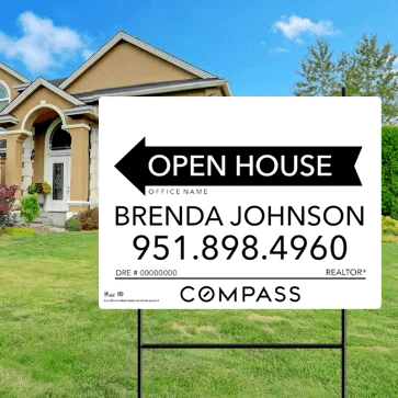 18x24 OPEN HOUSE SIGN #2 - COMPASS - Estate Prints