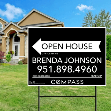 18x24 OPEN HOUSE SIGN #1 - COMPASS - Estate Prints