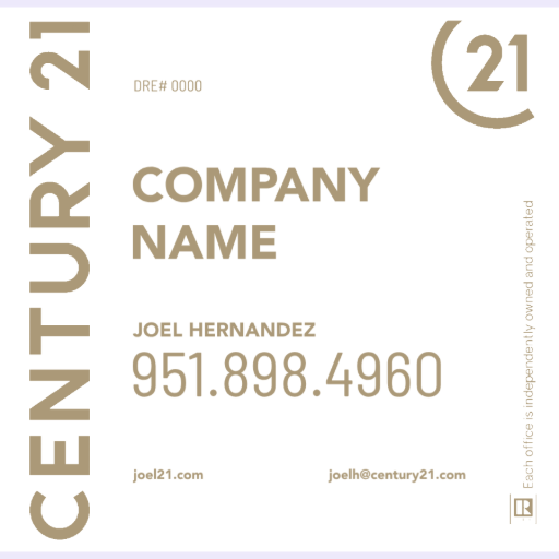 24x24 Century 21 gold personalized sign