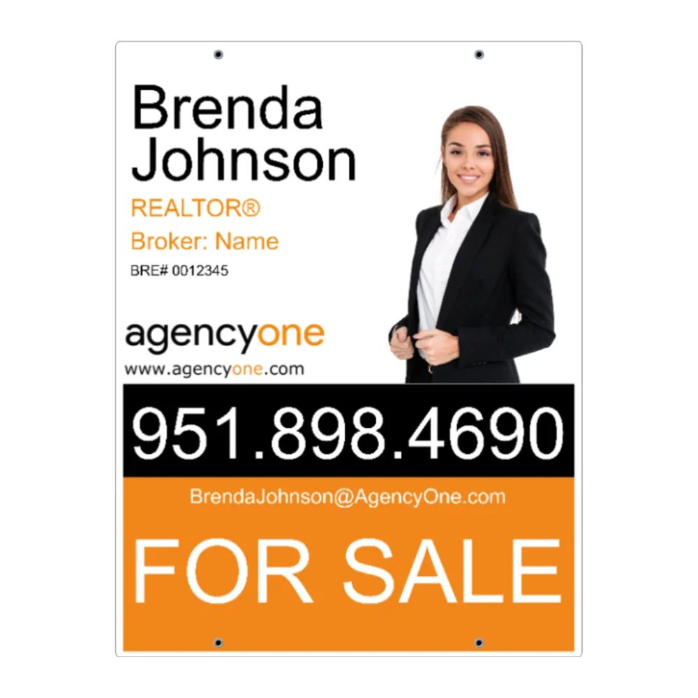 24x32 Agency One FOR SALE sign reference
