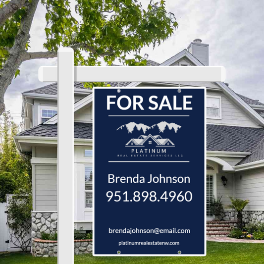 24x36 FOR SALE SIGN #1 - PLATINUM REA;L ESTATE