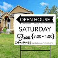 18x24 OPEN HOUSE SIGN #14- COMPASS - Estate Prints