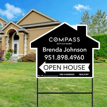 18x24 OPEN HOUSE SIGN #11- COMPASS - Estate Prints