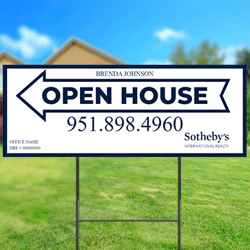 9x24 OPEN HOUSE SIGN #3 - SOTHEBY'S INTERNATIONAL REALTY - Estate Prints