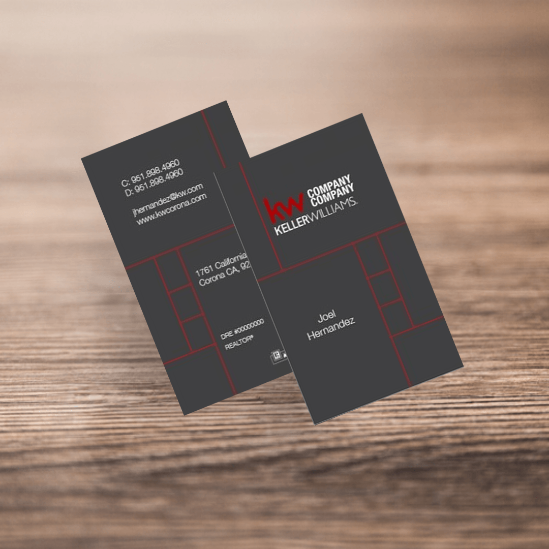 BUSINESS CARD FRONT/BACK #13 - KELLER WILLIAMS - Estate Prints