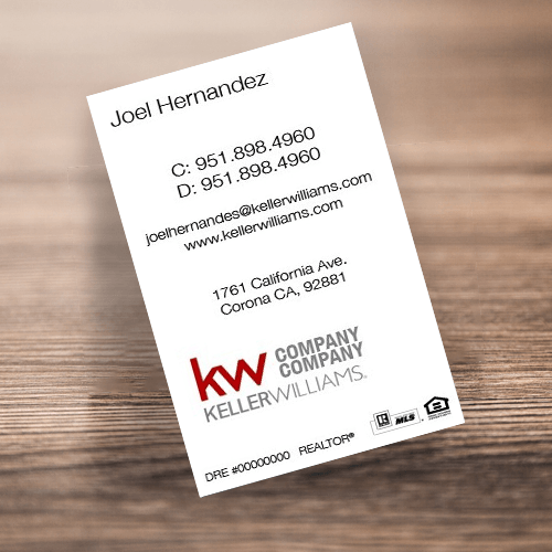 BUSINESS CARD FRONT/BACK #15 - KELLER WILLIAMS - Estate Prints