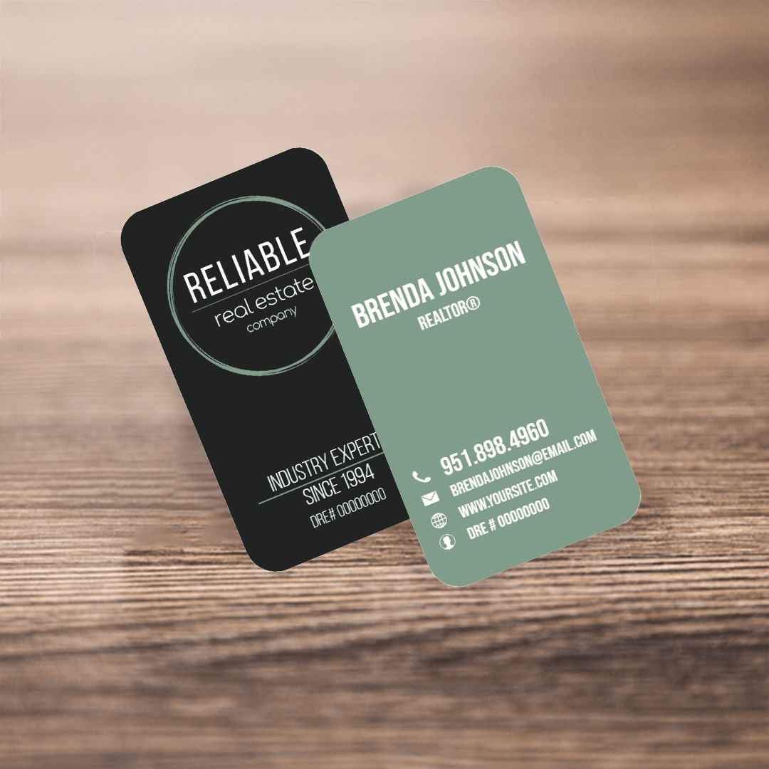 3.5x2 Business Card FRONT/BACK #2 - RELIABLE REAL ESTATE COMPANY - Estate Prints