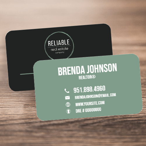 3.5x2 Business Card FRONT/BACK #3 - RELIABLE REAL ESTATE COMPANY - Estate Prints