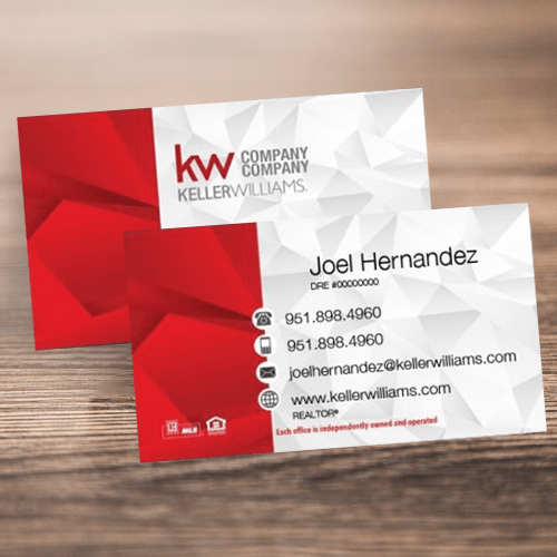 BUSINESS CARD FRONT/BACK #7 - KELLER WILLIAMS - Estate Prints