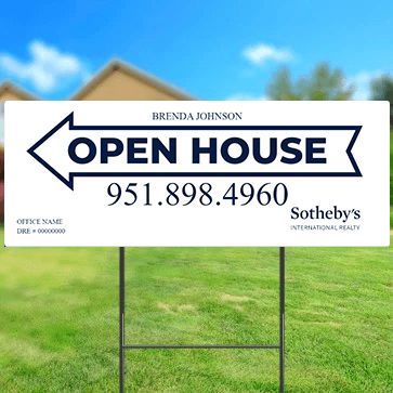 9x24 OPEN HOUSE SIGN #2 - SOTHEBY'S INTERNATIONAL REALTY - Estate Prints