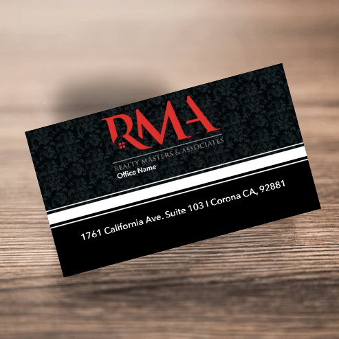 BUSINESS CARD FRONT/BACK #11 - REALTY MASTER & ASSOCIATES - Estate Prints