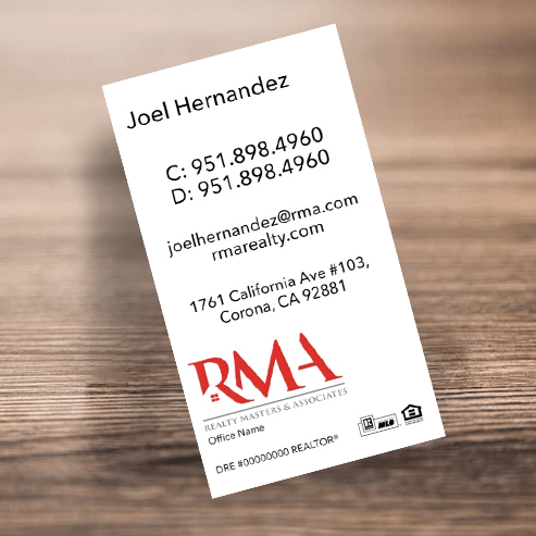 BUSINESS CARD FRONT/BACK #15 - REALTY MASTER & ASSOCIATES - Estate Prints