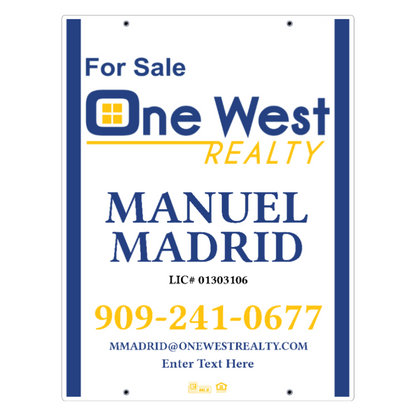 24x32 FOR SALE SIGN #1 - ONE WEST REALTY