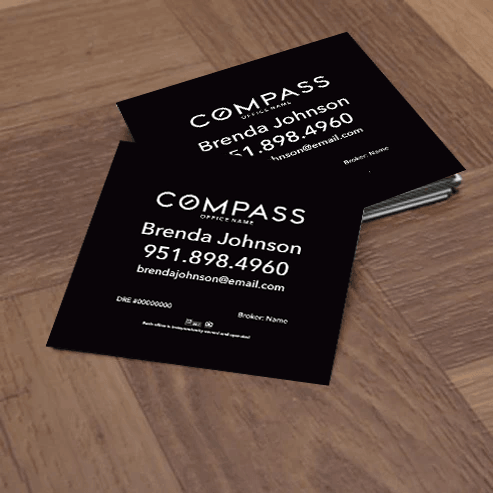 3x3 Business Card #1 COMPASS - Estate Prints