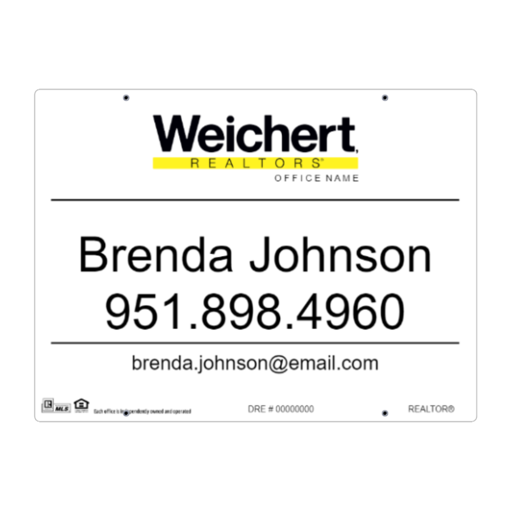 24x32 FOR SALE SIGN #7- WEICHERT REALTORS