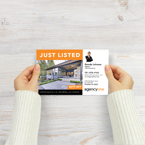 5.5" x 8.5" POSTCARD FRONT/BACK #1 - AGENCY ONE