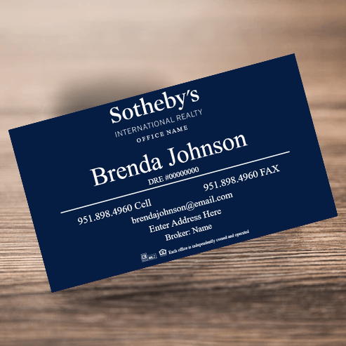 3.5x2 Business Card #2 SOTHEBY'S INTERNATIONAL REALTY - Estate Prints