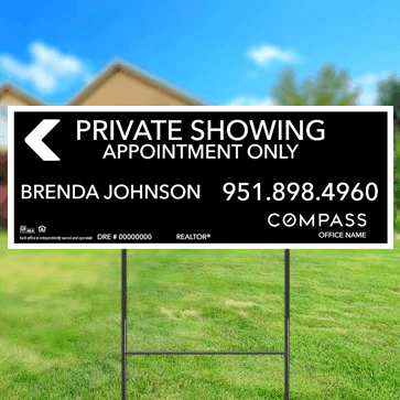 9x24 OPEN HOUSE SIGN #4 - COMPASS - Estate Prints