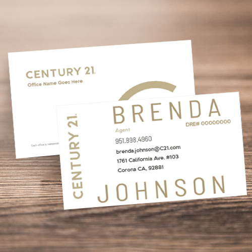 BUSINESS CARD FRONT/BACK #3 - CENTURY 21 - Estate Prints