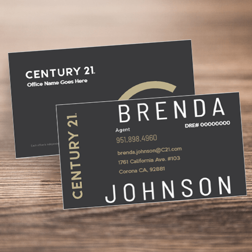 BUSINESS CARD FRONT/BACK #4 - CENTURY 21 - Estate Prints