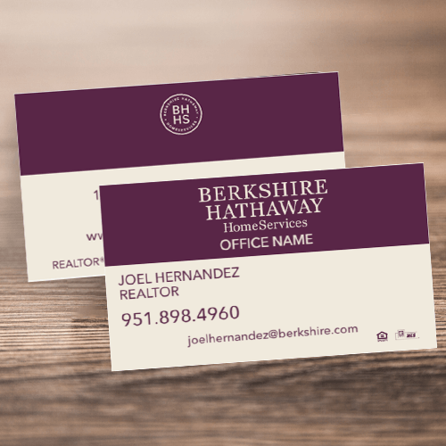 BUSINESS CARD FRONT/BACK #5 - BERKSHIRE HATHAWAY - Estate Prints