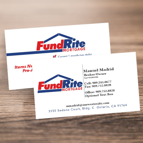 BUSINESS CARD FRONT/BACK #5 - ONE WEST REALTY