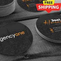 CIRCLE BUSINESS CARD FRONT/BACK #4 - AGENCY ONE