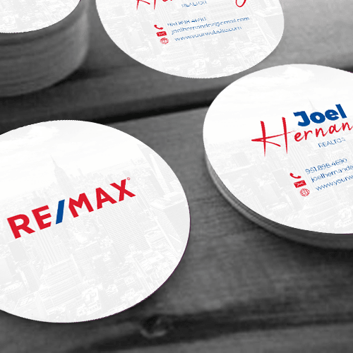 CIRCLE BUSINESS CARD FRONT/BACK #3 - REMAX - Estate Prints