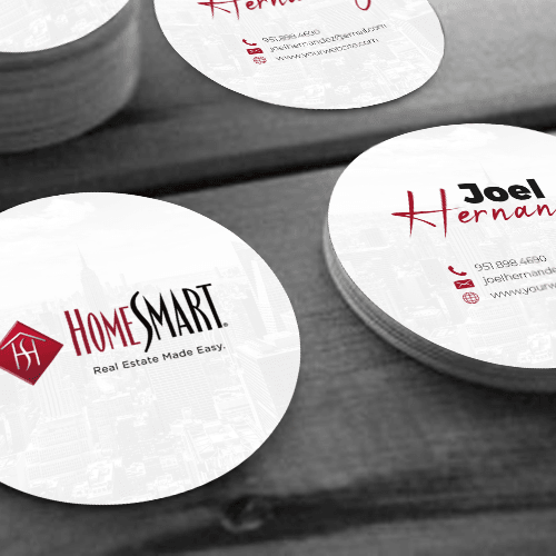 CIRCLE BUSINESS CARD FRONT/BACK #10 - HOMESMART - Estate Prints