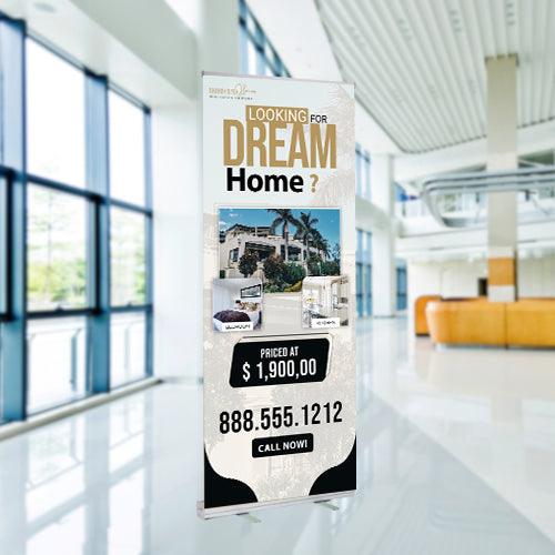 33x81 RETRACTABLE BANNER #1 - GRAND STYLE HOMES - Estate Prints