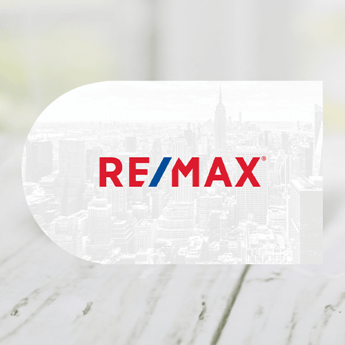 HALF CIRCLE BUSINESS CARD FRONT/BACK #4 - REMAX - Estate Prints