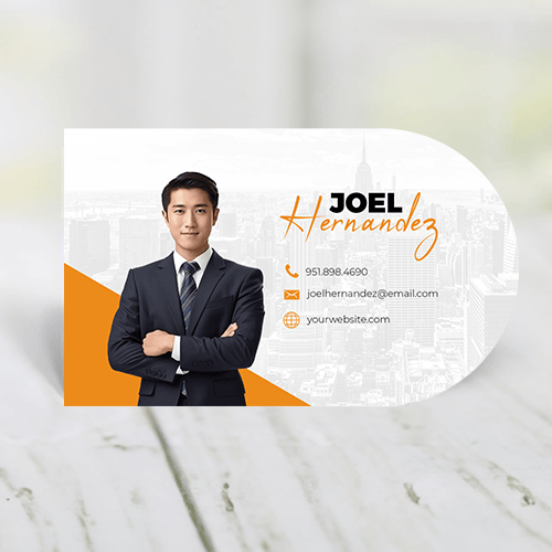 HALF CIRCLE BUSINESS CARD FRONT/BACK #5 - AGENCY ONE - Estate Prints