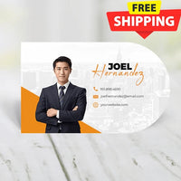 HALF CIRCLE BUSINESS CARD FRONT/BACK #5 - AGENCY ONE