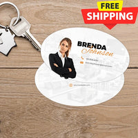 OVAL BUSINESS CARD FRONT/BACK #7 - AGENCY ONE