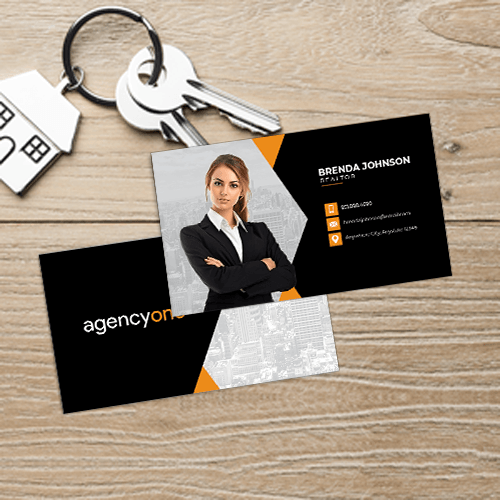 BUSINESS CARD FRONT/BACK #10 - AGENCY ONE - Estate Prints