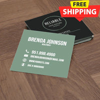 3x3 SQUARE Business Card FRONT/BACK #1 - RELIABLE REAL ESTATE COMPANY