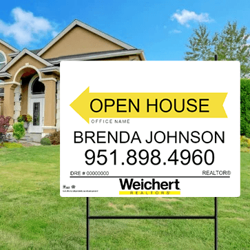 18x24 OPEN HOUSE SIGN #2 - WEICHERT REALTORS - Estate Prints