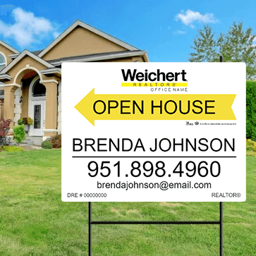 18x24 OPEN HOUSE SIGN #3 - WEICHERT REALTORS - Estate Prints