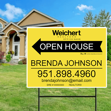 18x24 OPEN HOUSE SIGN #4 - WEICHERT REALTORS - Estate Prints