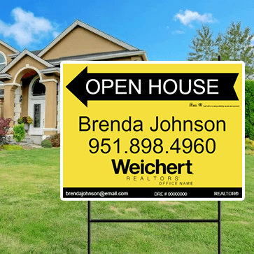 18x24 OPEN HOUSE SIGN #5 - WEICHERT REALTORS - Estate Prints