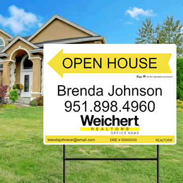 18x24 OPEN HOUSE SIGN #6 - WEICHERT REALTORS - Estate Prints