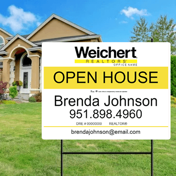 18x24 OPEN HOUSE SIGN #12 - WEICHERT REALTORS - Estate Prints