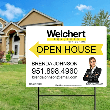 18x24 OPEN HOUSE SIGN #15 - WEICHERT REALTORS - Estate Prints